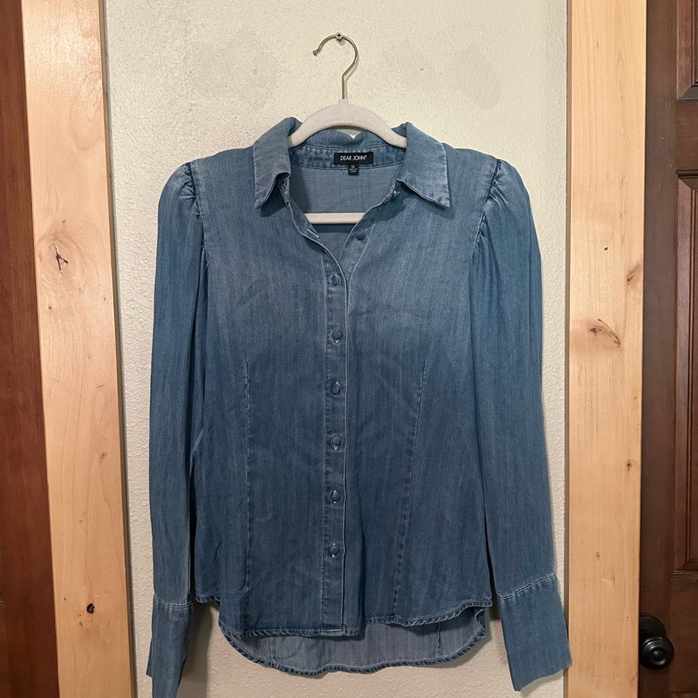 Dear John Denim Blue Button-Down Shirt